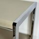 Vintage 70's side table in chrome and beige metal