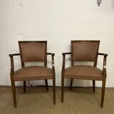 Paire de fauteuils bridge vintage