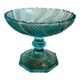 Blue glass fruit bowl