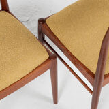 4 dining chairs in teak by Henning Kjaernulf for Korup Stolefabrik 1960s