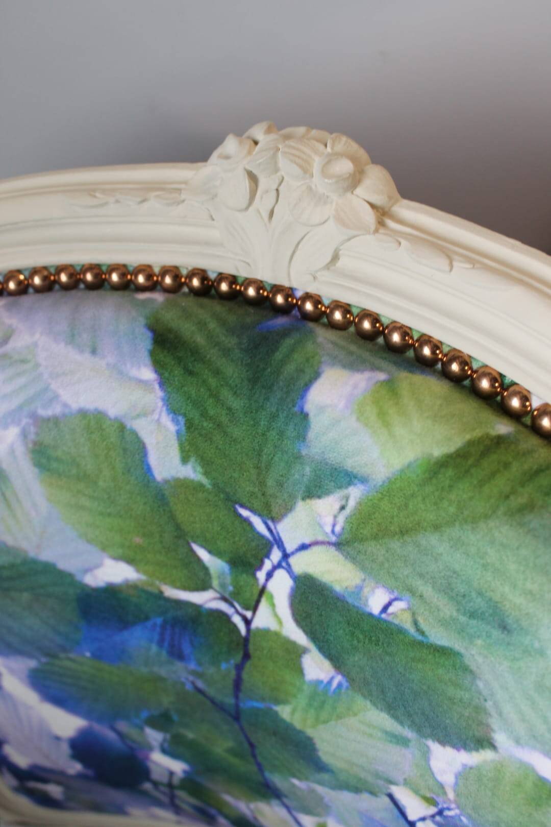 Fauteuil Louis XV Bleutée