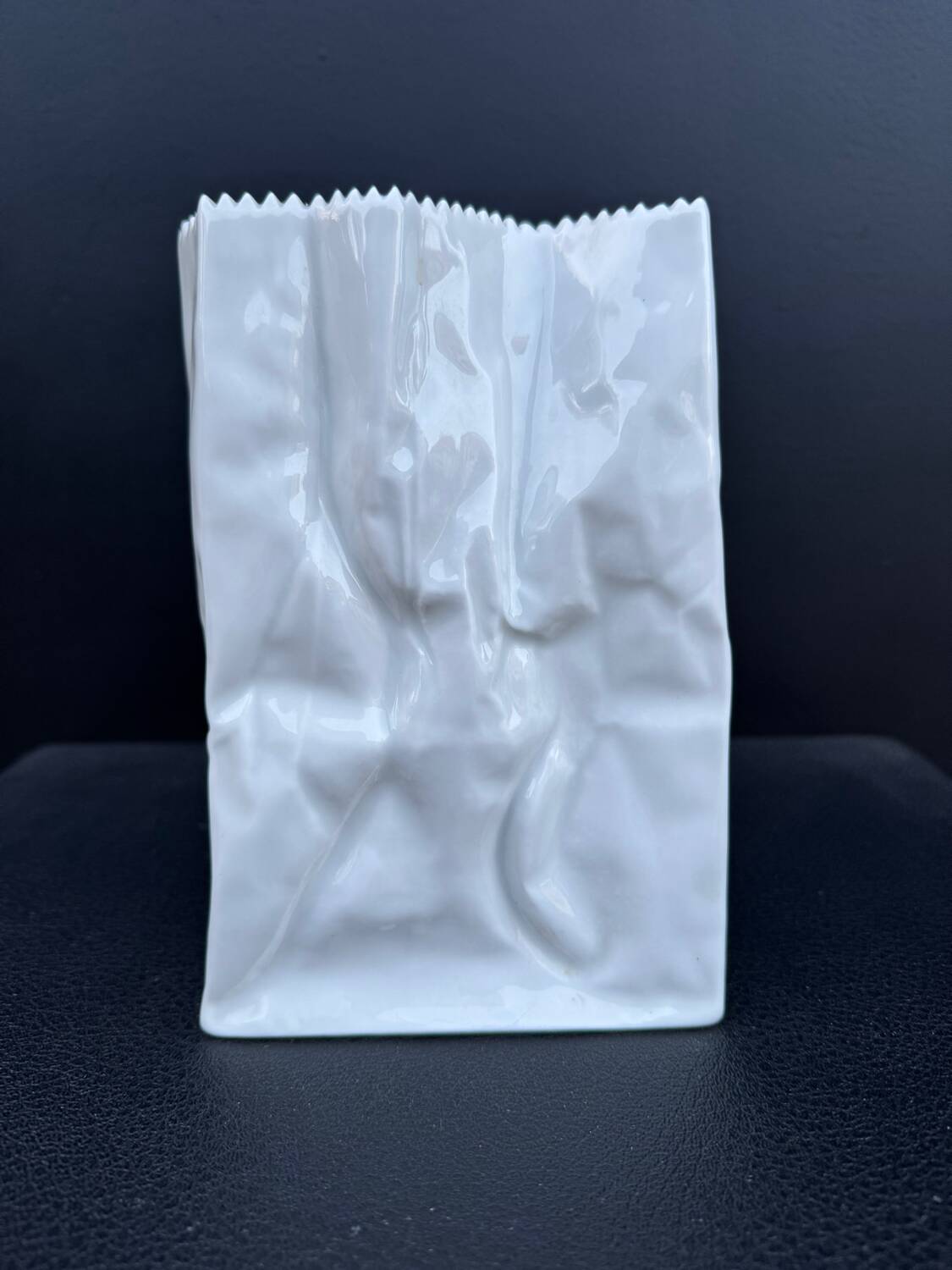 "Paper bag" vase by Tapio Wirkkala, Rosenthal, 1970s.