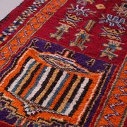 Red Vintage Moroccan Runner Rug 137 x 363 cm - Berber Wool Rug Hallway