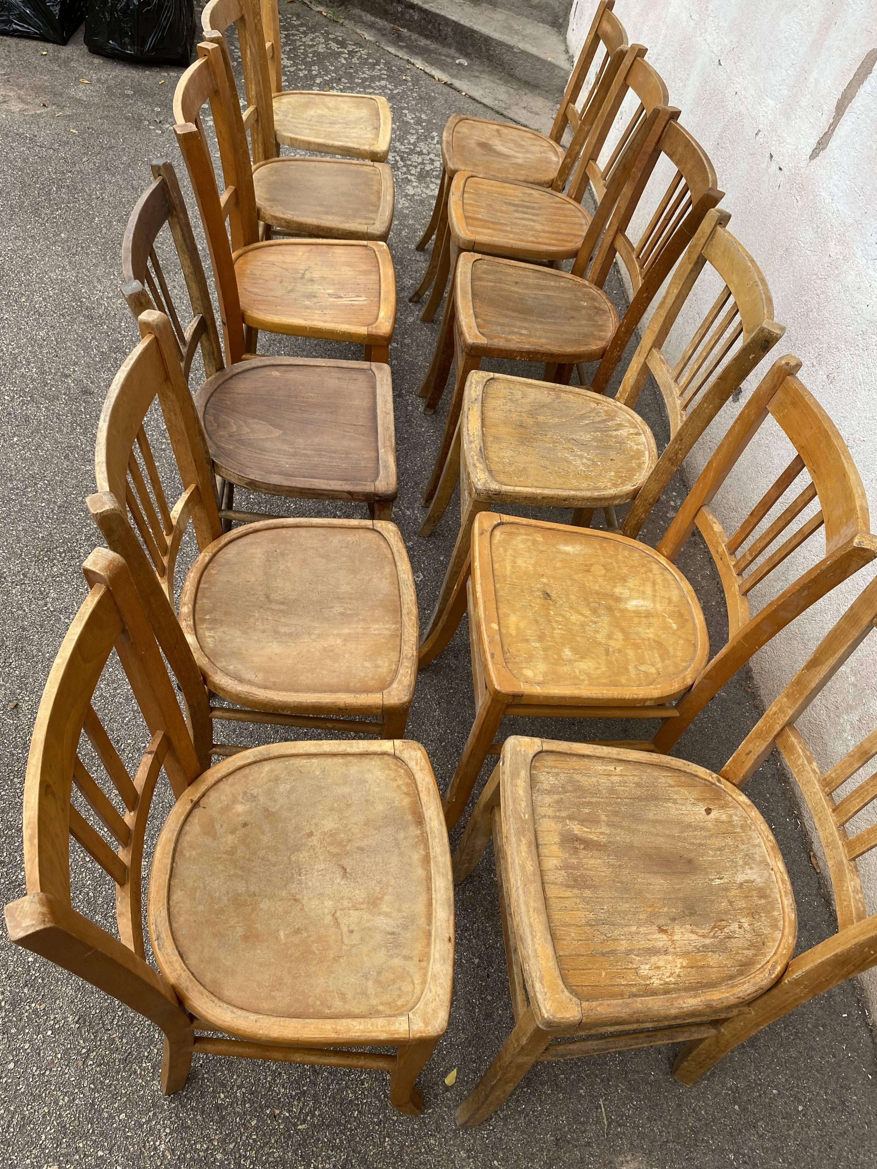 Set of 12 bistro chairs