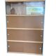Vintage Kewlox brown shelving armoire / display cabinet