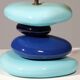 France pebble table lamp by François Chatain, 1980s
