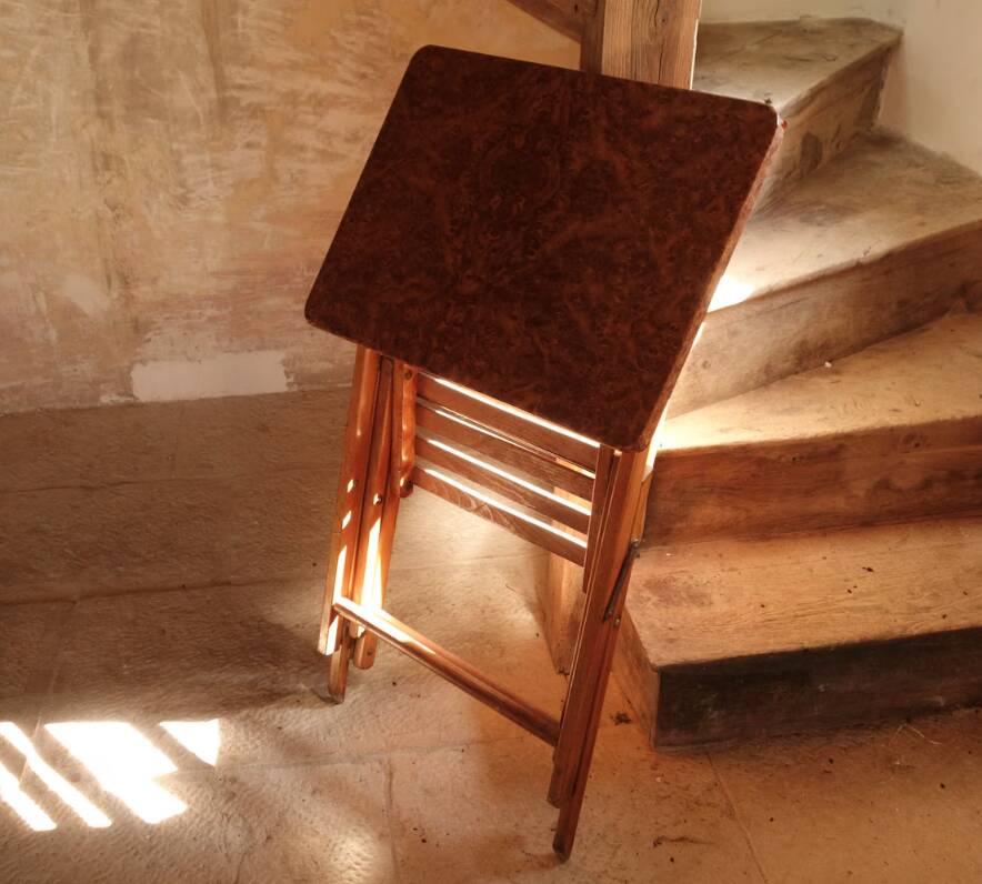 Foldable school desk from the 70s.