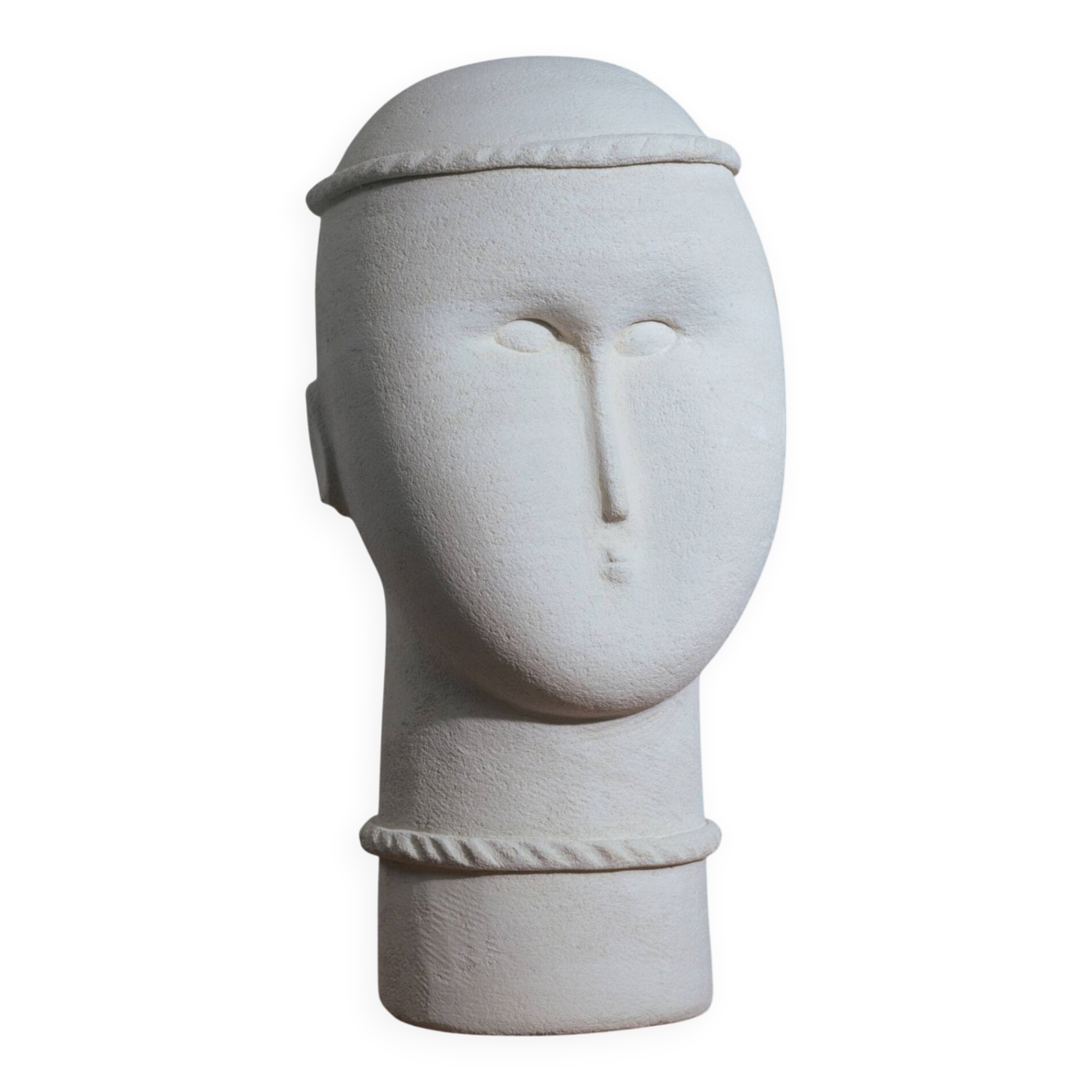 Sculpture de femme moderniste en grès, années 1980