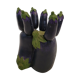 6 couteaux + leur support en forme de légume aubergine