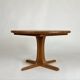 Vintage round teak dining table solid wood danish design 70s