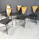 Set of 6 post modern dining chairs, 1970s