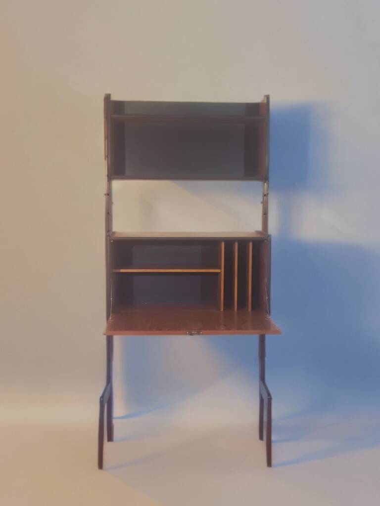 Teak secretary desk Ergo, Vintage Scandinavian 1960s