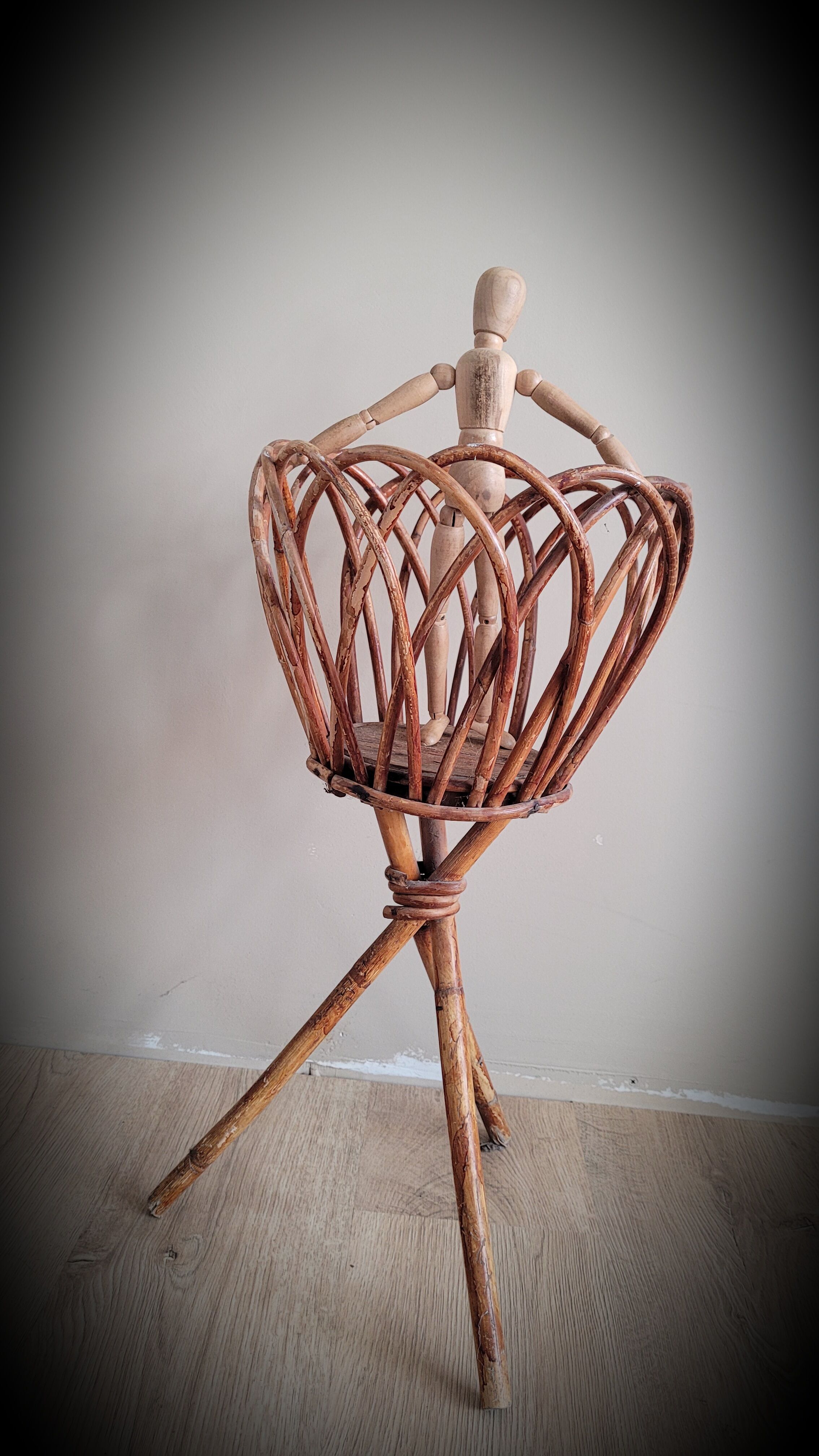 Rattan plant holder