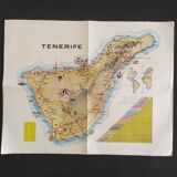 Vintage map of Tenerife (front and back)