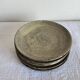 Set of 6 dessert plates in brutalist stoneware from the 1970s.