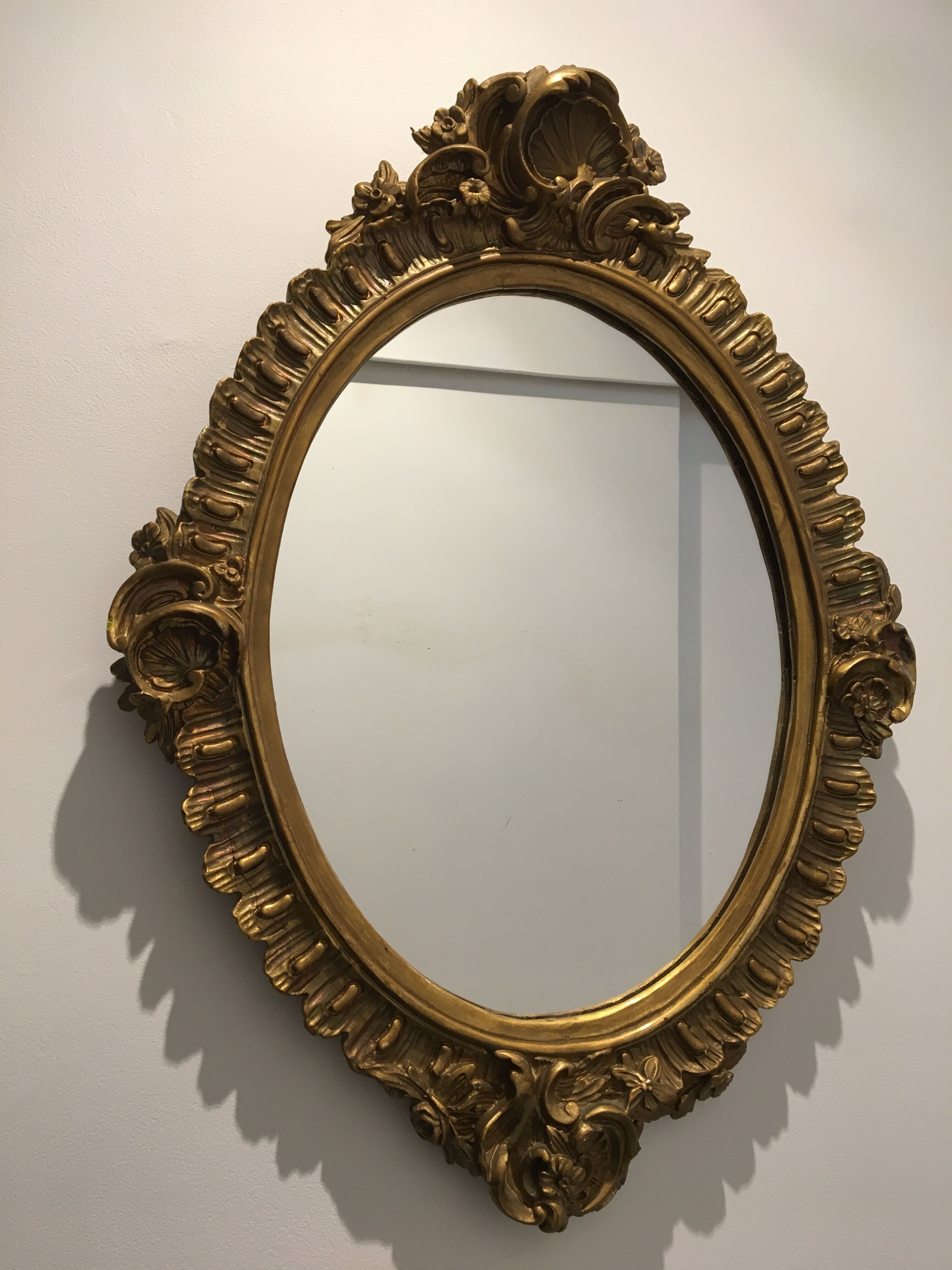 Baroque oval mirror 44 x 60cm