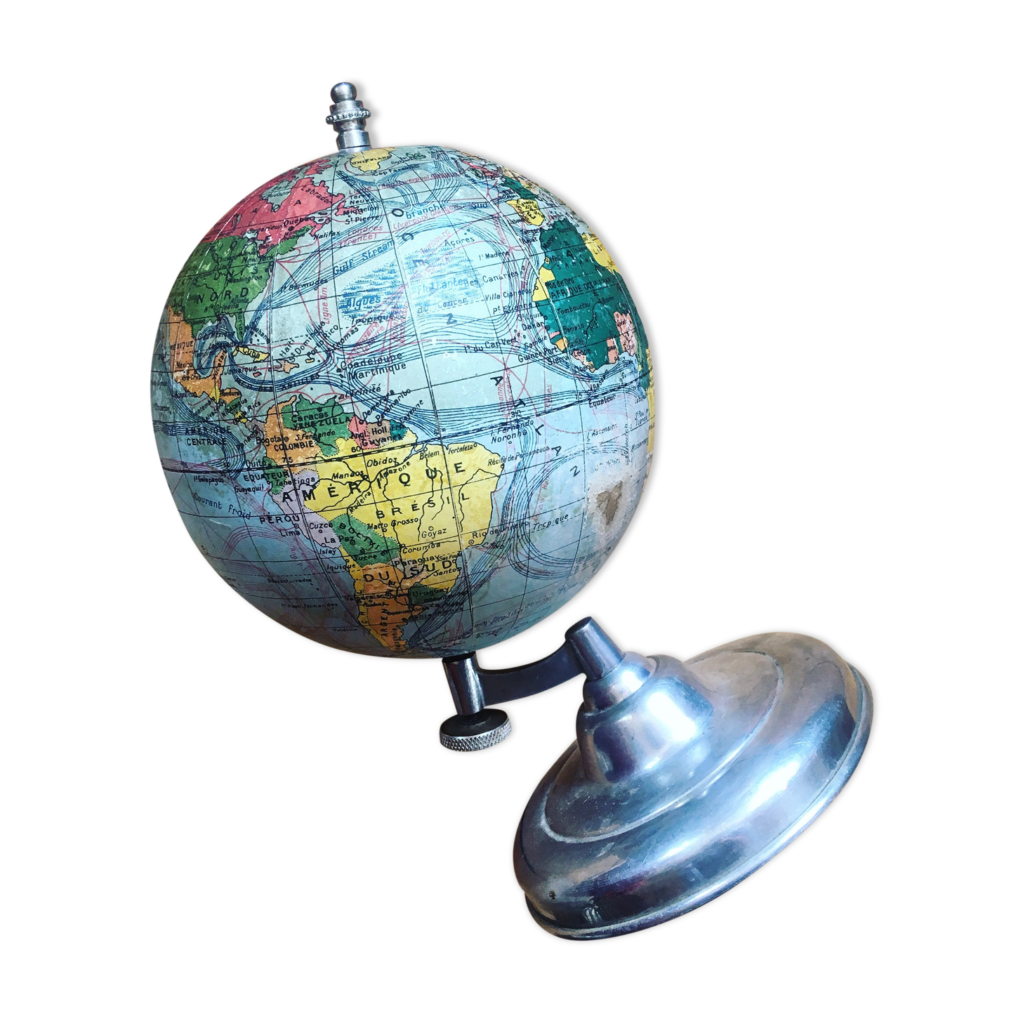 Former globe of the 40s/50s in boiled cardboard of the brand Taride