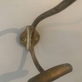 Paire de patères porte manteaux en laiton