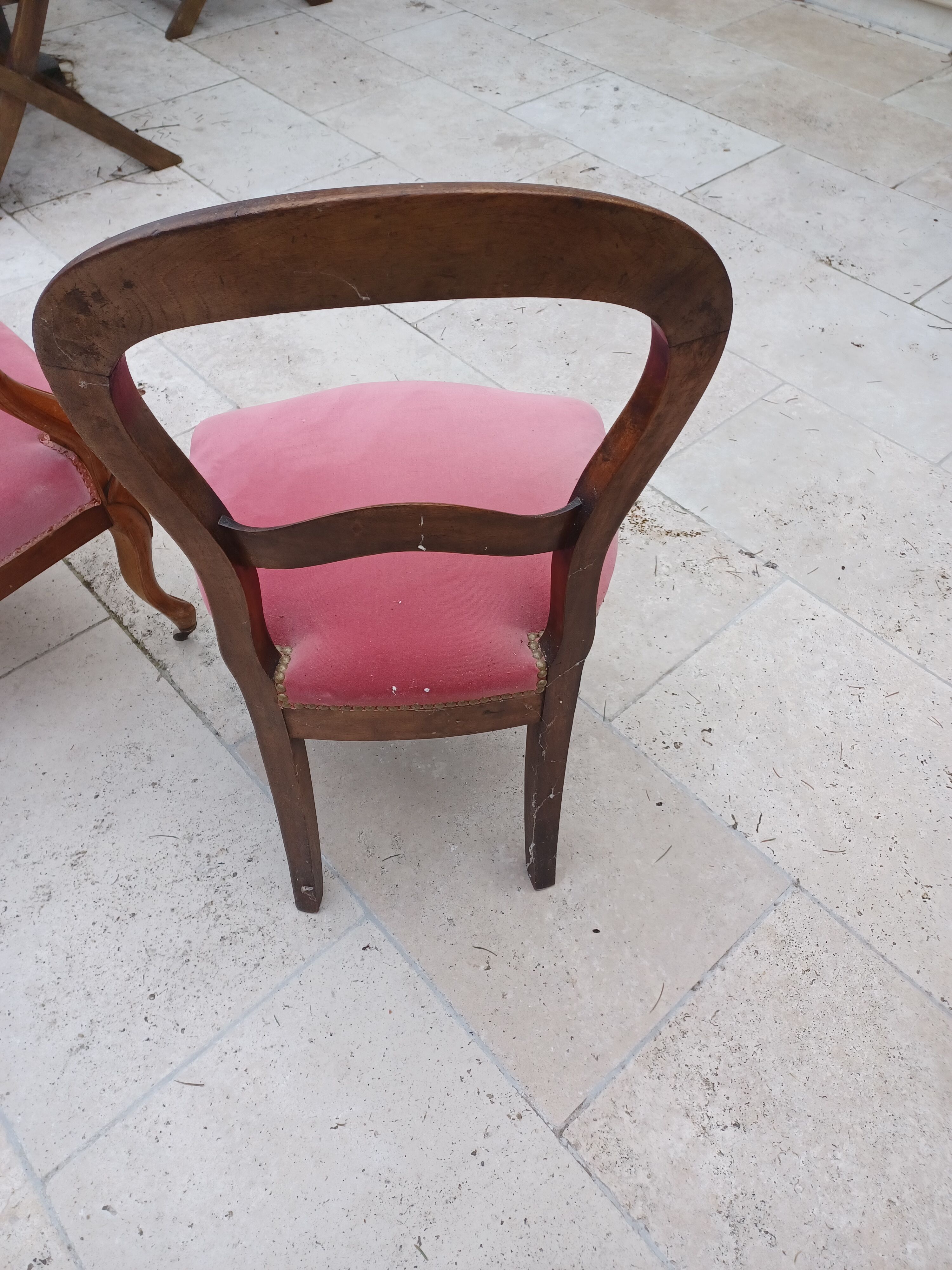 Armchair and chair Louis Philippe