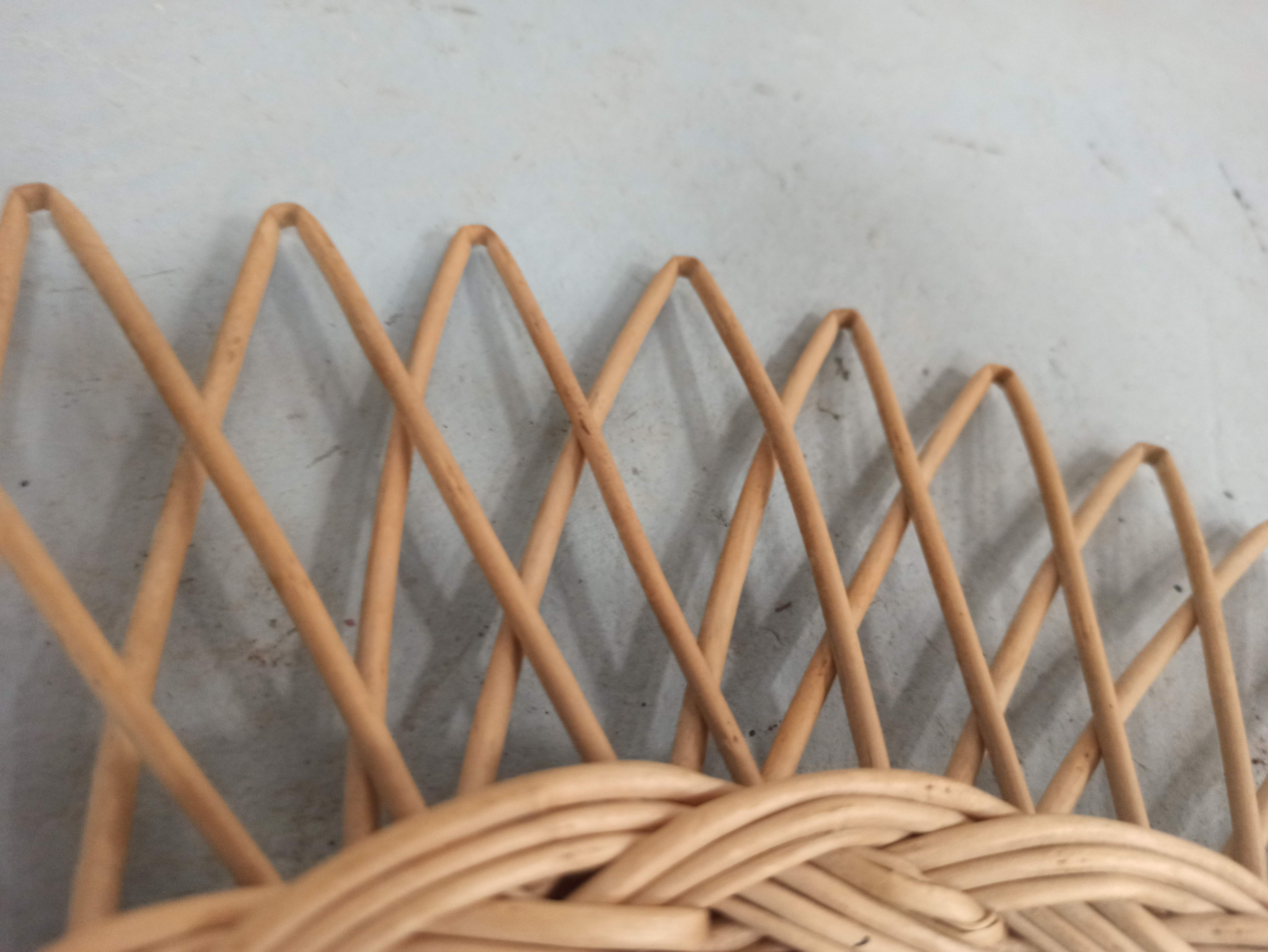 Round rattan sun mirror - 48cm