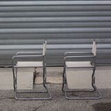 Pair of folding director's chairs by Lafuma