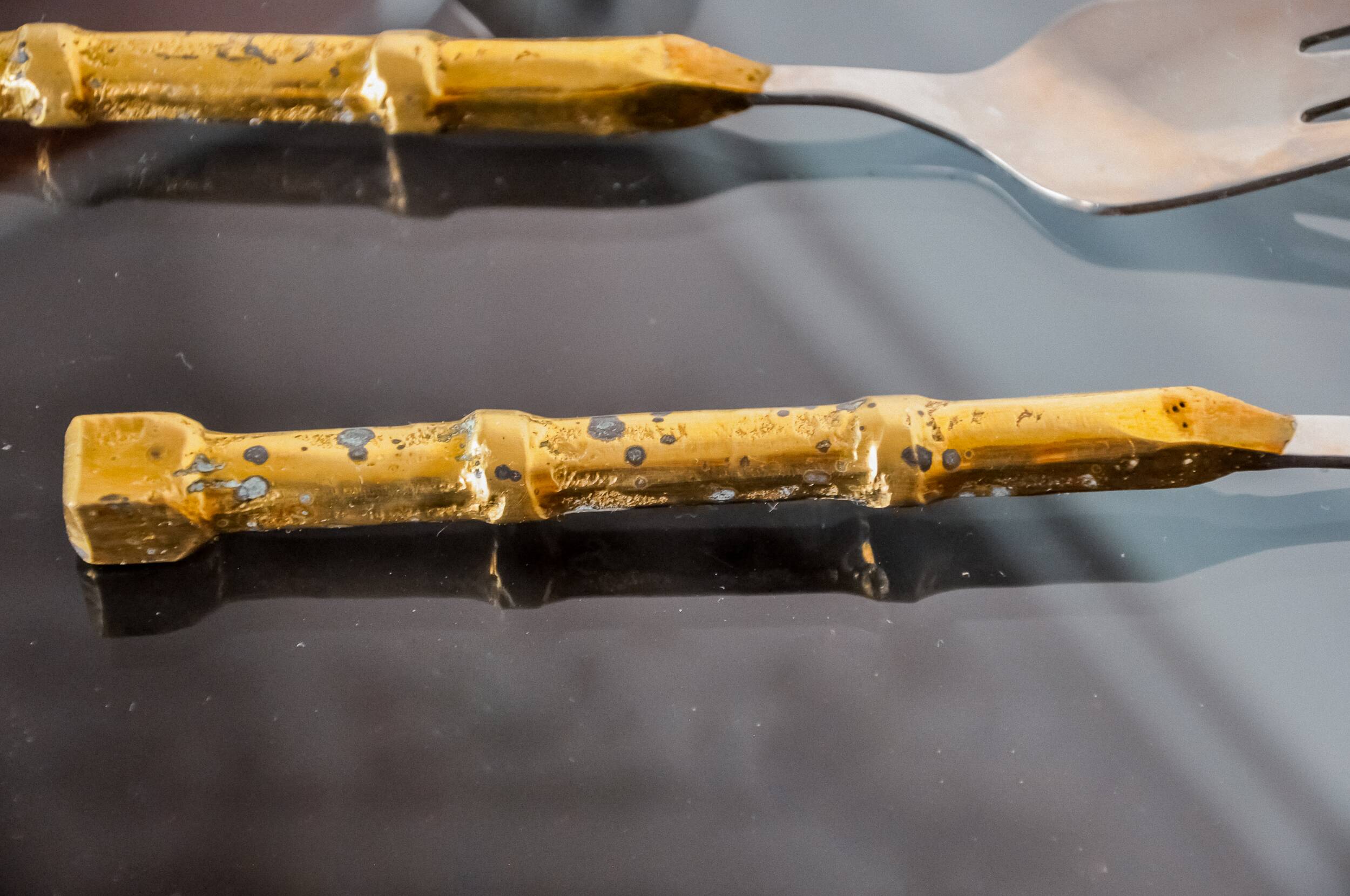 Brutalist dessert cutlery set by David Marshall, Spain, 1970