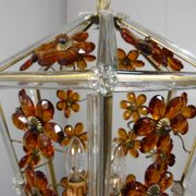 Suspension en verre en forme de fleur, années 1950-60