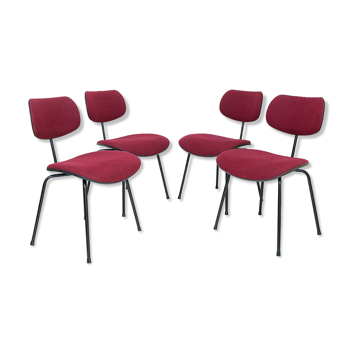 Set Of 4 Chairs Se68 Wilde & Spieth Design By Egon Eiermann 60s
