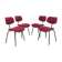Ensemble de 4 chaises Se68 Wilde & Spieth Design Par Egon Eiermann années 60