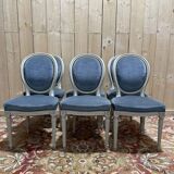 Suite de 6 chaises médaillons de style Louis XVI