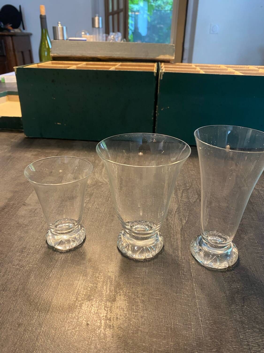 Lot of 19th century tulip crystal glasses