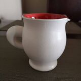 Pitcher signed Pol Chambost - Model 814 White and red - 1950s