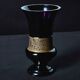 Antique vase signed Moser Karlsbad – Amethyst glass & Art Deco gold frieze