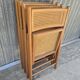 Serie de 4 chaises pliantes vintage italienne en cannage 1970s