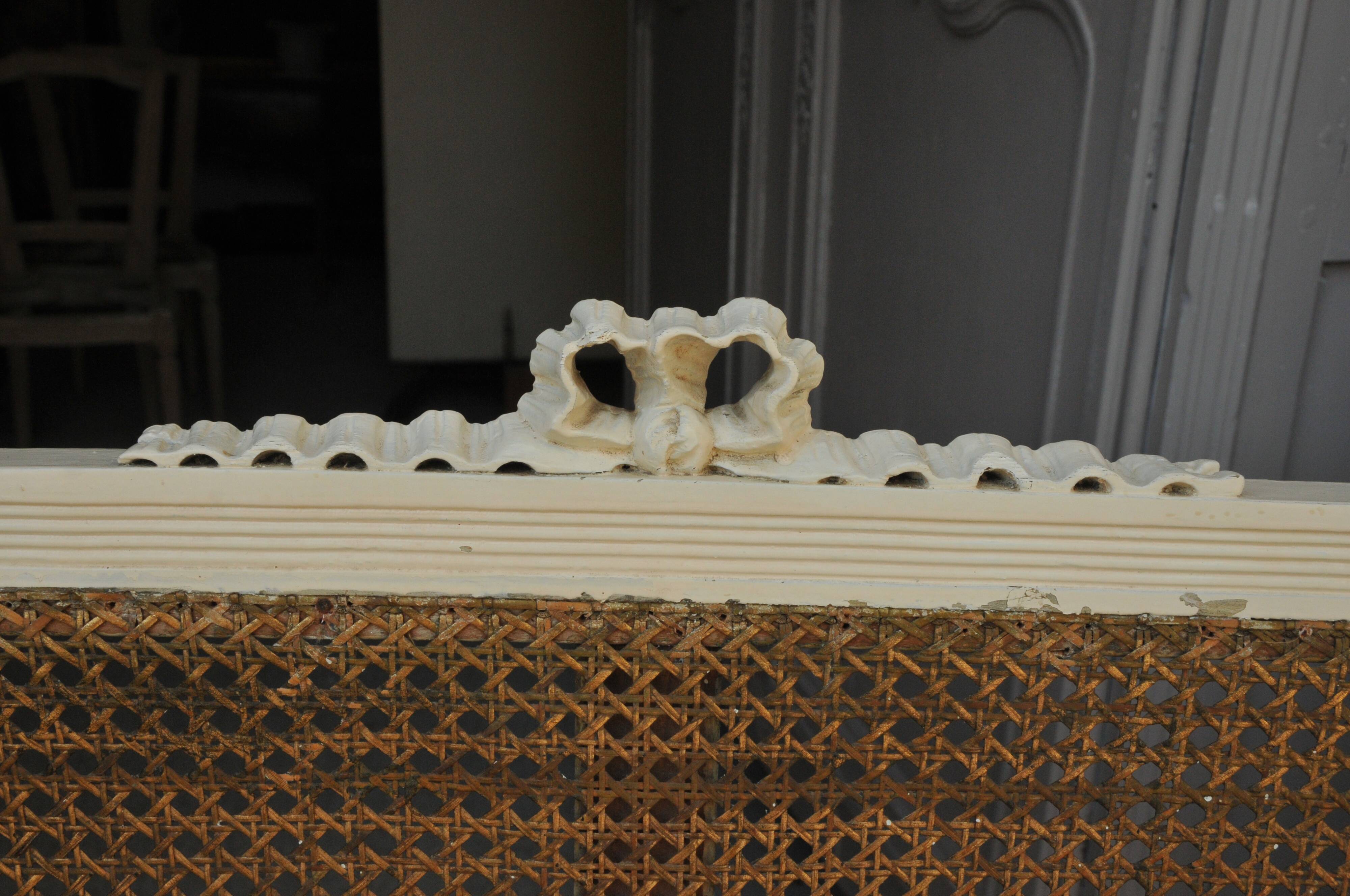 Louis xvi caned bench