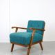 Fauteuil danois bleu des années 50