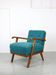 Fauteuil danois bleu des années 50