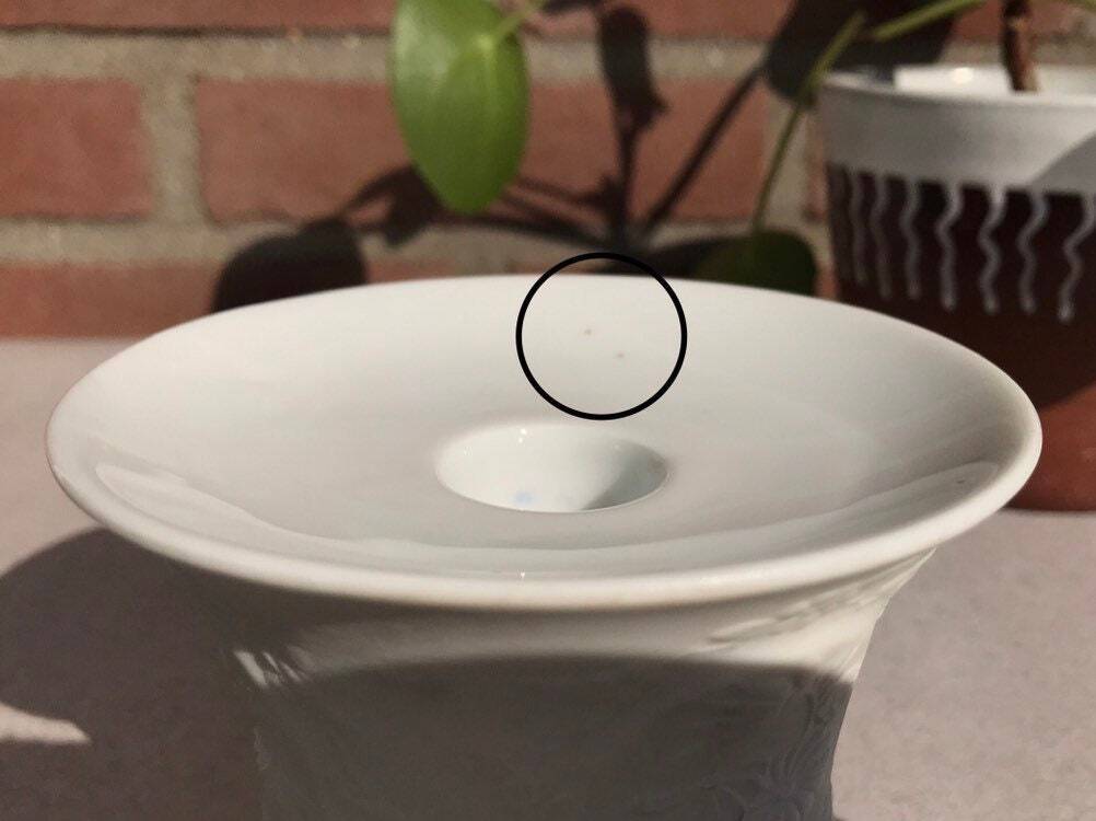 Mid Century signed biscuit porcelain Candle holder