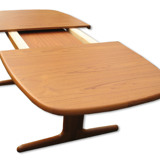 Oval Scandinavian teak dining table