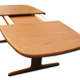 Oval Scandinavian teak dining table