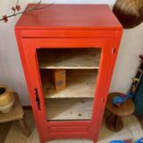 Glazed pine solid wood bonnetière