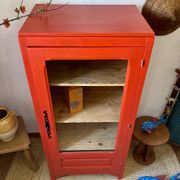 Glazed pine solid wood bonnetière