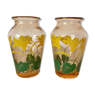 Paire de vases vintage années 50
