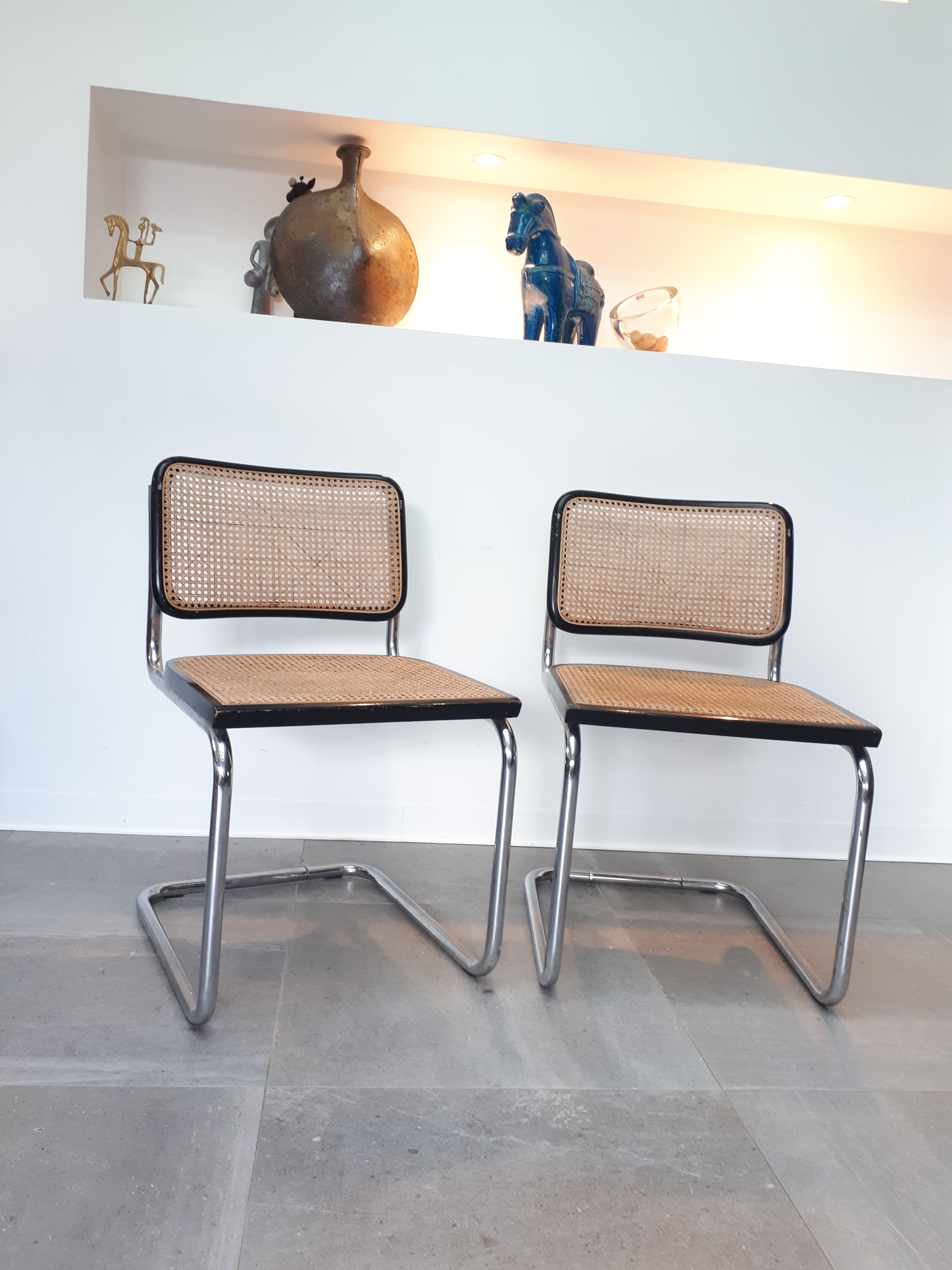 Paire de chaises Cesca par Marcel Breuer