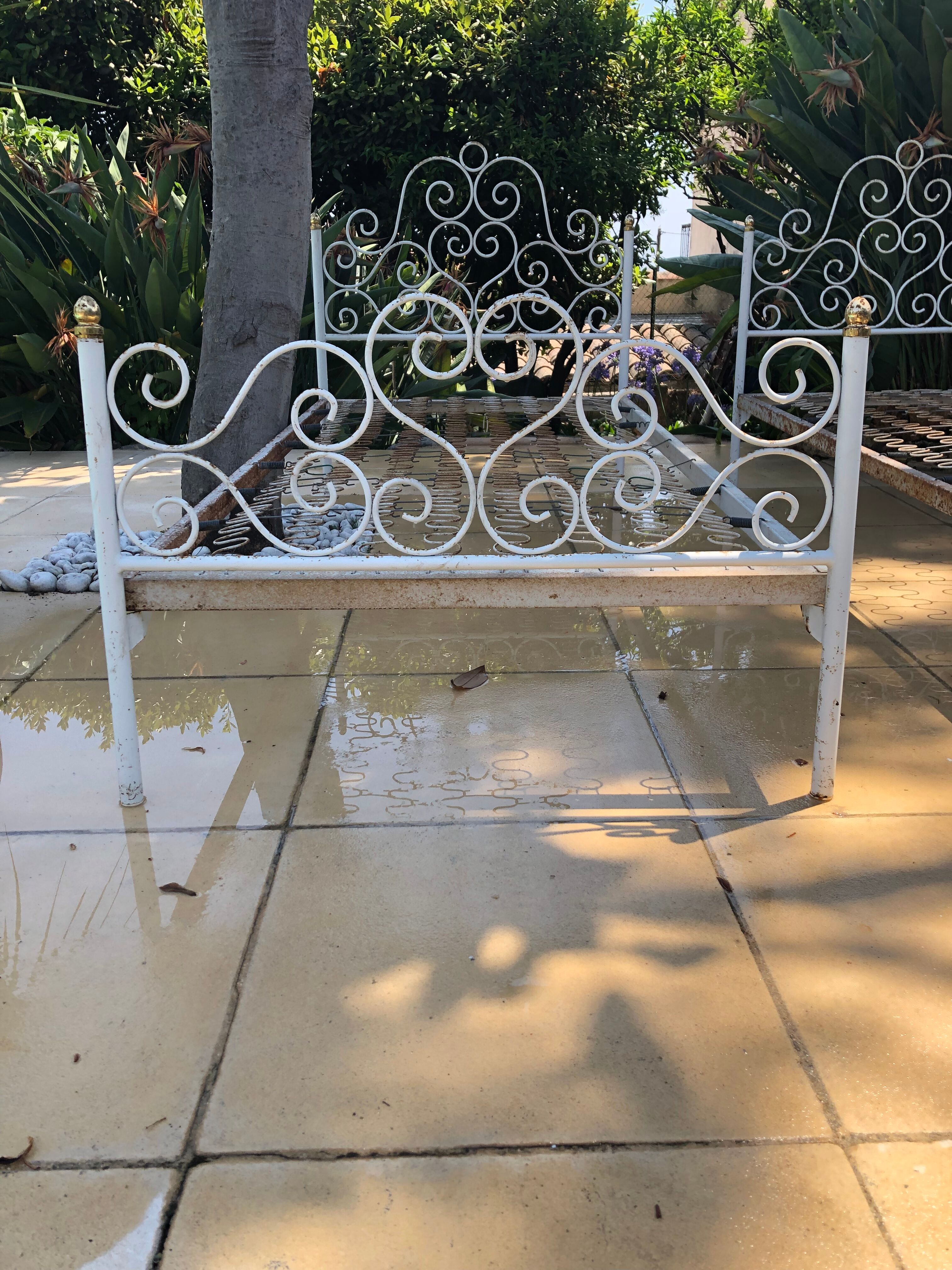 Old iron and brass beds