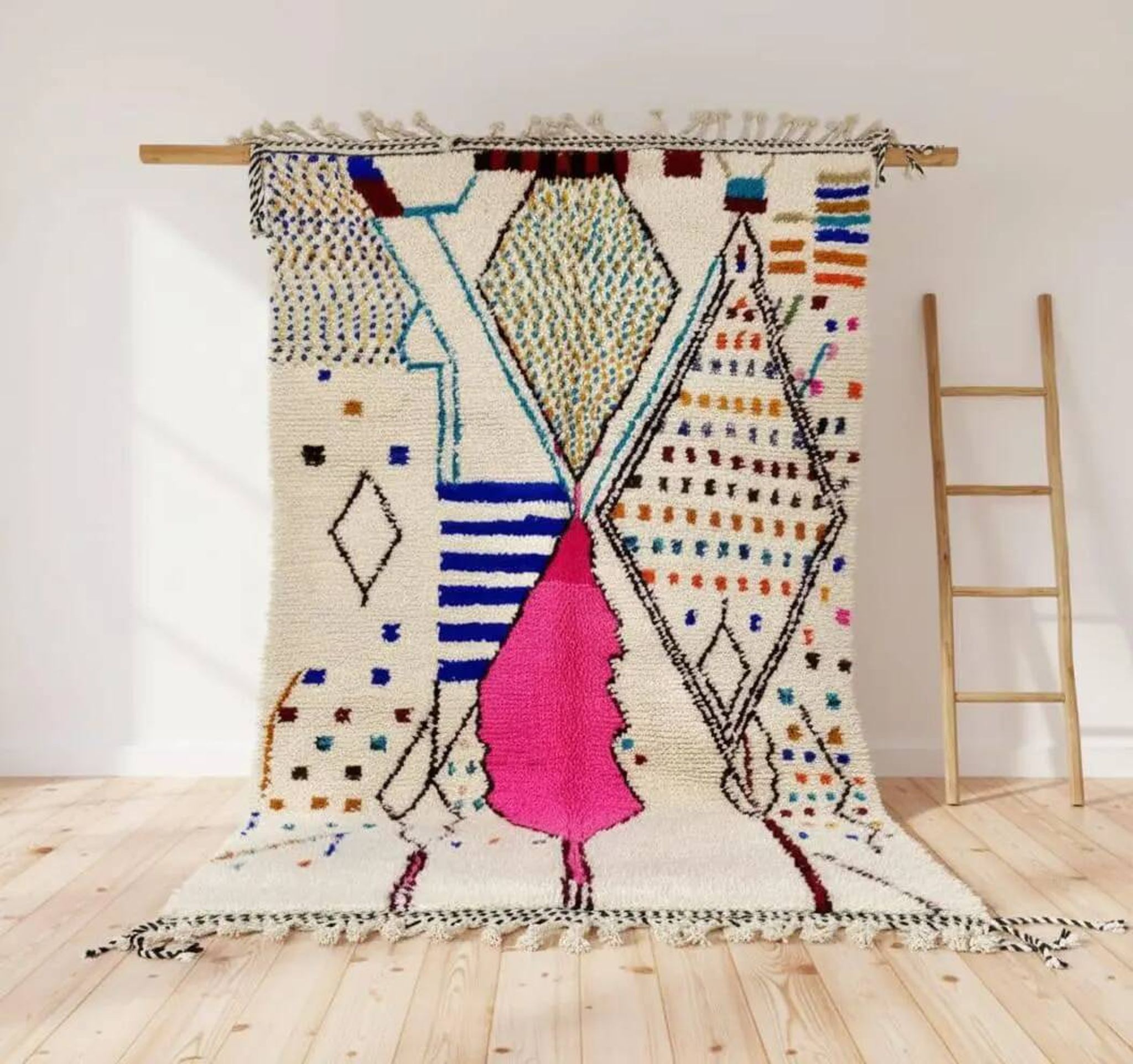 Unique handmade Berber rug 2.5x1.5 m