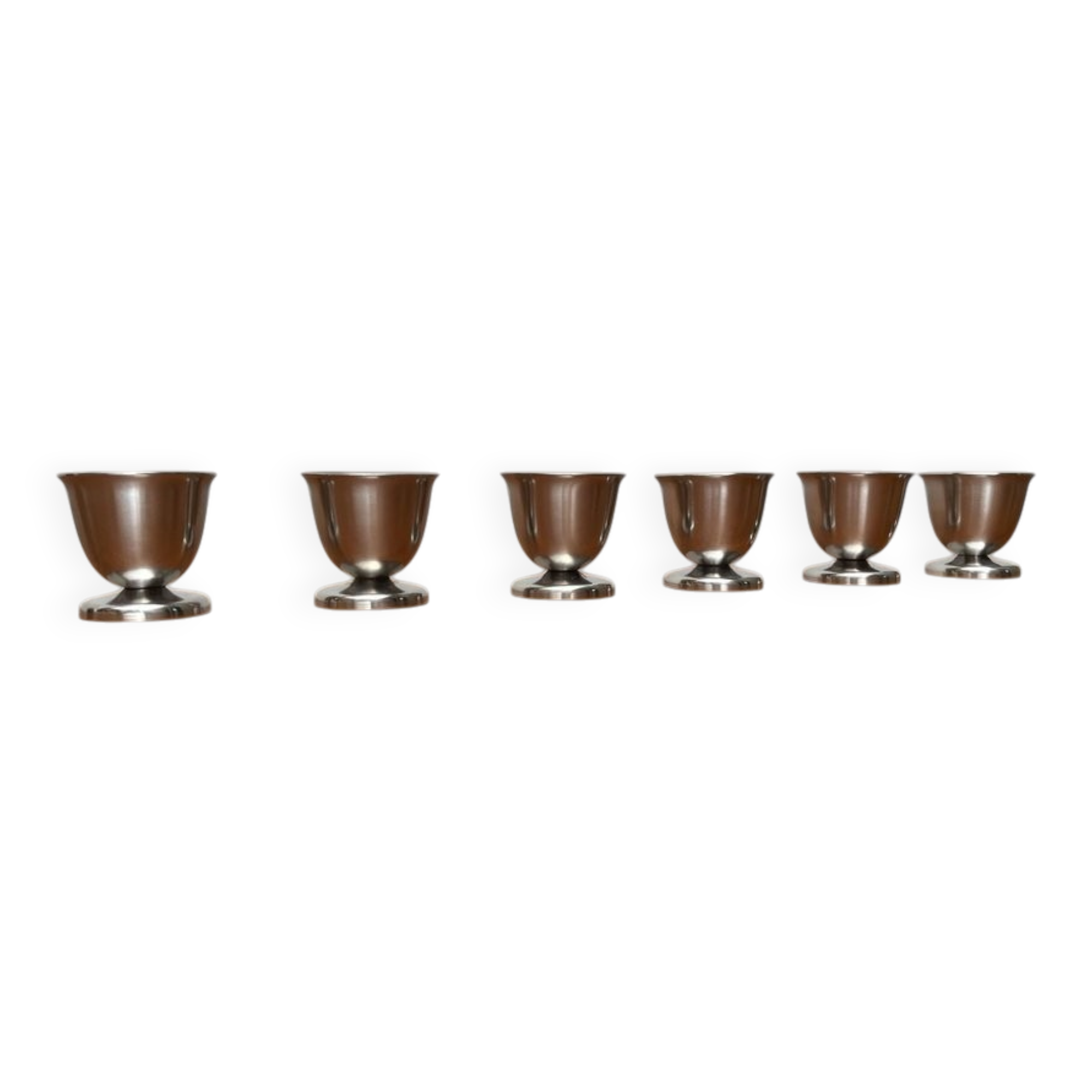 Mid-Century Cromargan Egg Cups by WMF, 1960s, set of 6