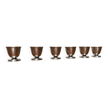 Mid-Century Cromargan Egg Cups by WMF, 1960s, set of 6