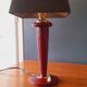 Lampe année 40/50 Maison Lancel Gainée De Cuir Bordeaux