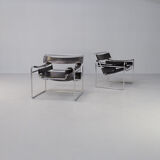 Paire de fauteuils "wassily" B3 de Marcel Breuer pour Gavina